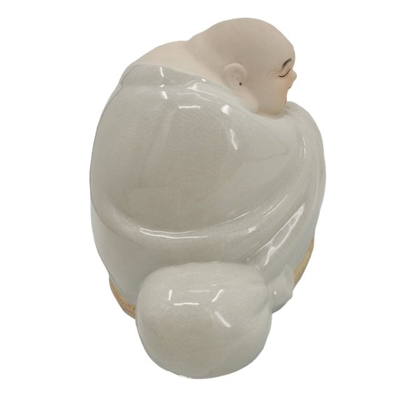 VTG Buddha Happy Wealth Lucky Maitreya Buddha Figurine Signed - Picture 6 of 11